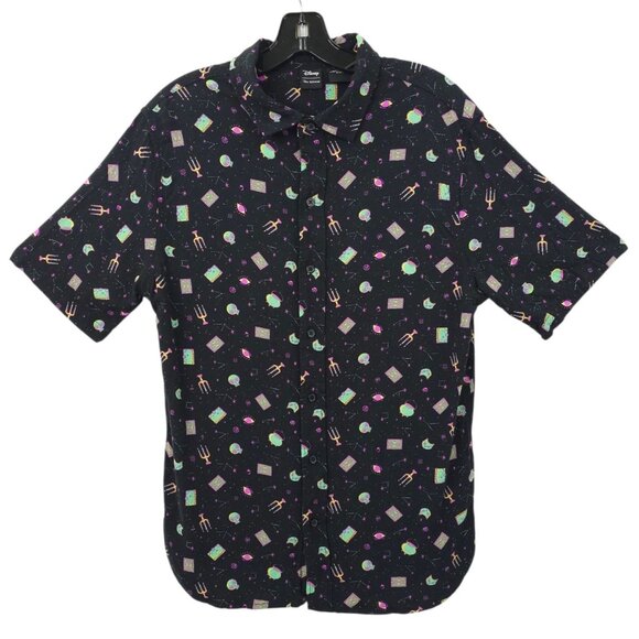 Disney Hocus Pocus Button Front Woven Shirt Adult M Halloween Our Universe - Picture 1 of 16